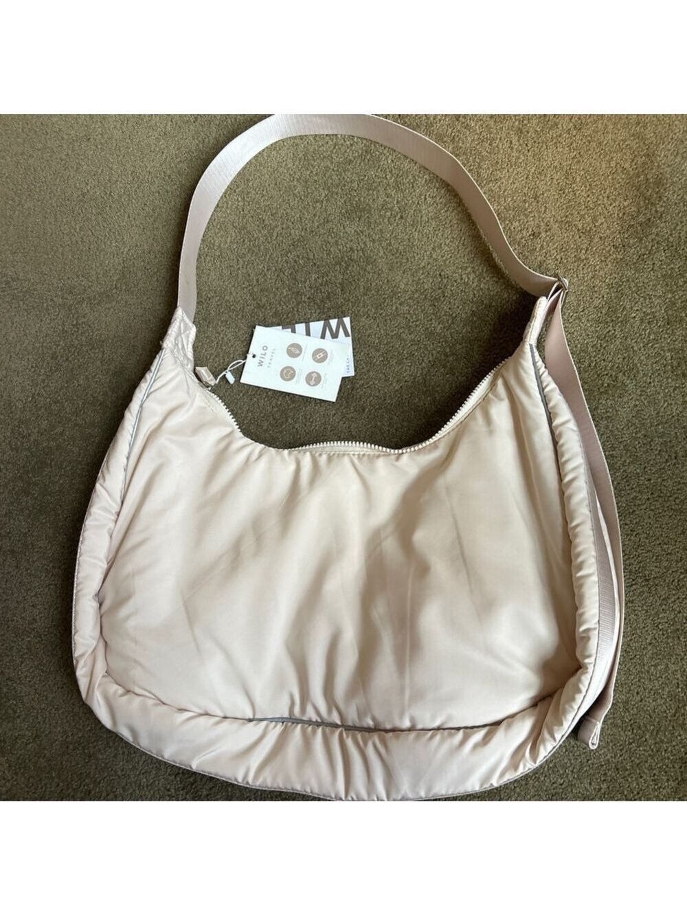 Women's WILO Clay Active Crescent Shoulder Bag One Size with Grey Trim